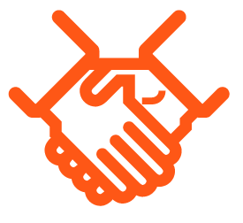 icone collaboration orange