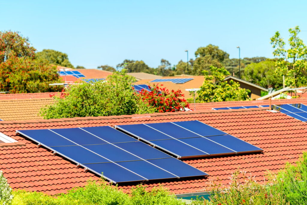 Installation solaire sur un toit