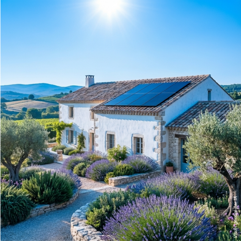 maison avec installation solaire en occitanie